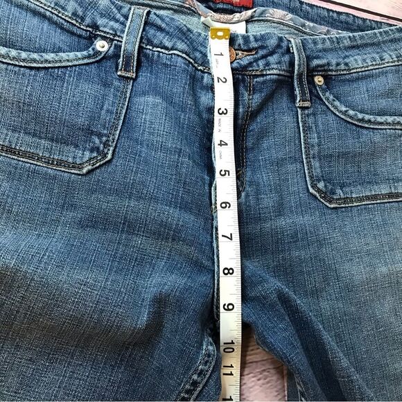 Women Levi's 545 Medium Wash Low Bootcut Blue Denim Stretch Y2K Jeans Size 10M - Picture 8 of 10